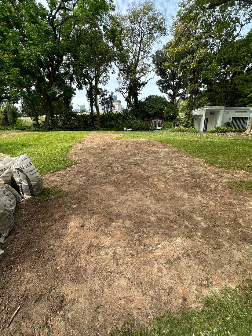 Grass Planting & Turfing project in Singapore by The Bespoke Club