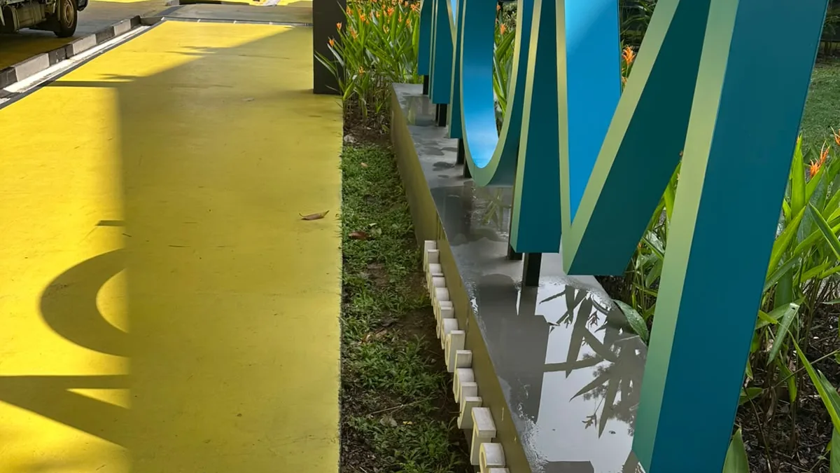 Soft-scaping in Singapore — feature planting bed with ornamental shrubs by The Bespoke Club